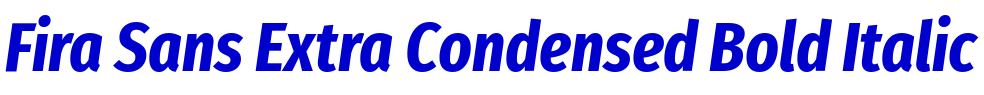 Fira Sans Extra Condensed Bold Italic шрифт
